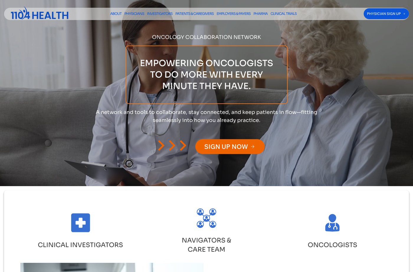 The hero, live. The oncology collaboration network, empowering oncologists to do more with every minute.