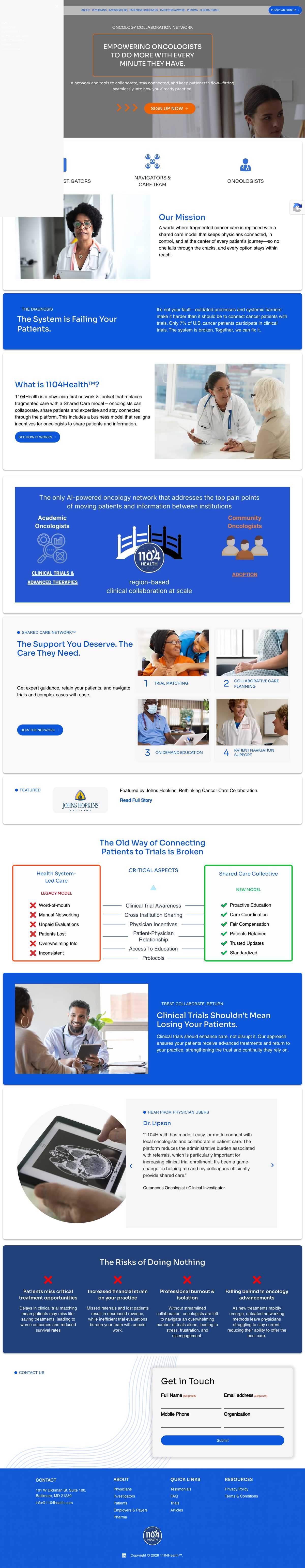 1104health.com today: the Shared Care network story for physicians, pharma, and payers