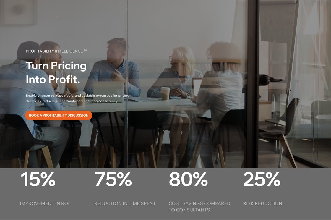 Turn Pricing Into Profit ... the numbers carry the argument.