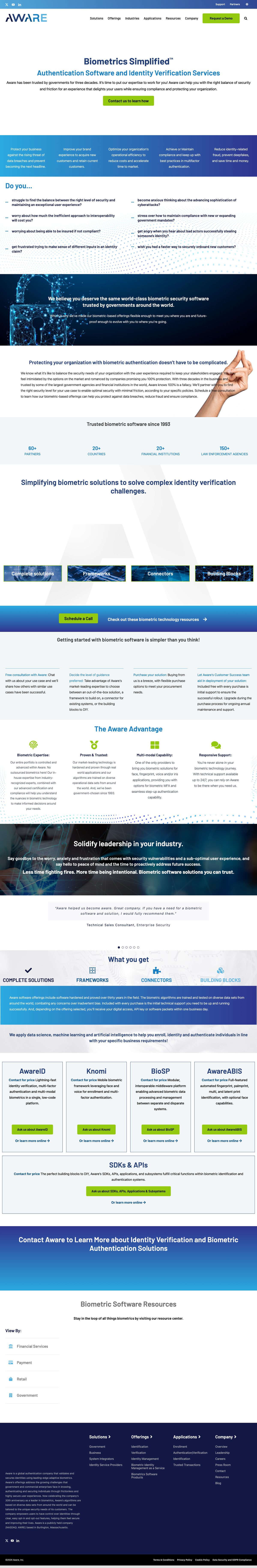 aware.com in mid-2024: Authentication Software and Identity Verification Services
