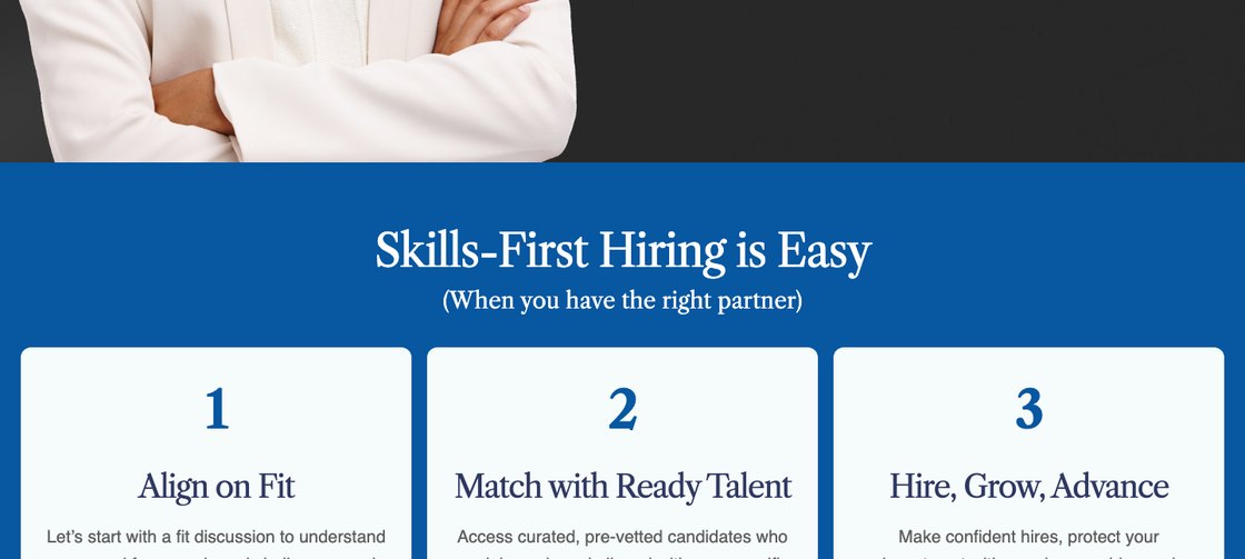 YUPRO: Skills-First Hiring is Easy, the three-step Hire-Grow-Advance framework